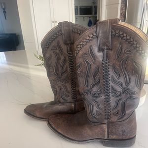 Frye Brown Heeled Boots
